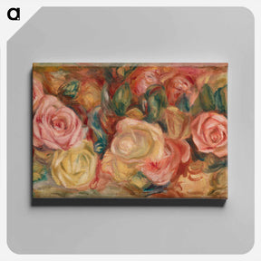 アートパネル-Roses - ピエール オーギュスト ルノワール Canvas.