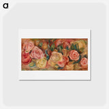 アートポストカード-Roses - ピエール オーギュスト ルノワール Postcard.