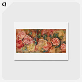 アートポストカード-Roses - ピエール オーギュスト ルノワール Postcard.