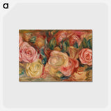 アートポストカード-Roses - ピエール オーギュスト ルノワール Postcard.