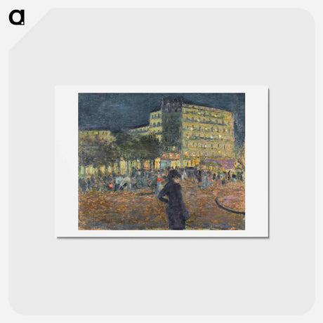 アートポストカード-Place Pigalle at Night
 - ピエール ボナール Postcard.