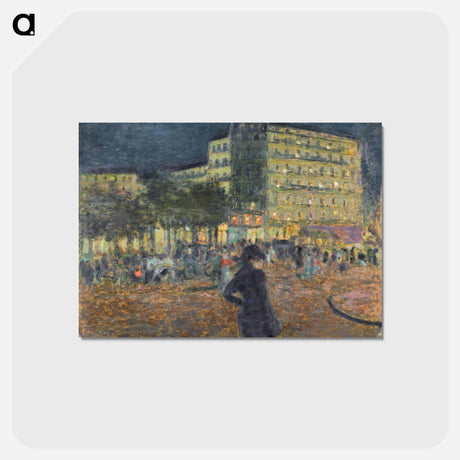 アートポストカード-Place Pigalle at Night
 - ピエール ボナール Postcard.