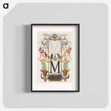 アートポスター-Guide for Constructing the Letter M from Mira Calligraphiae Monumenta or The Model Book of Calligraphy
 - 書道のお手本 Poster.