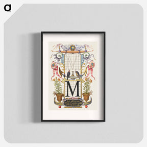 アートポスター-Guide for Constructing the Letter M from Mira Calligraphiae Monumenta or The Model Book of Calligraphy
 - 書道のお手本 Poster.
