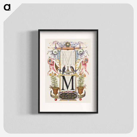 アートポスター-Guide for Constructing the Letter M from Mira Calligraphiae Monumenta or The Model Book of Calligraphy
 - 書道のお手本 Poster.