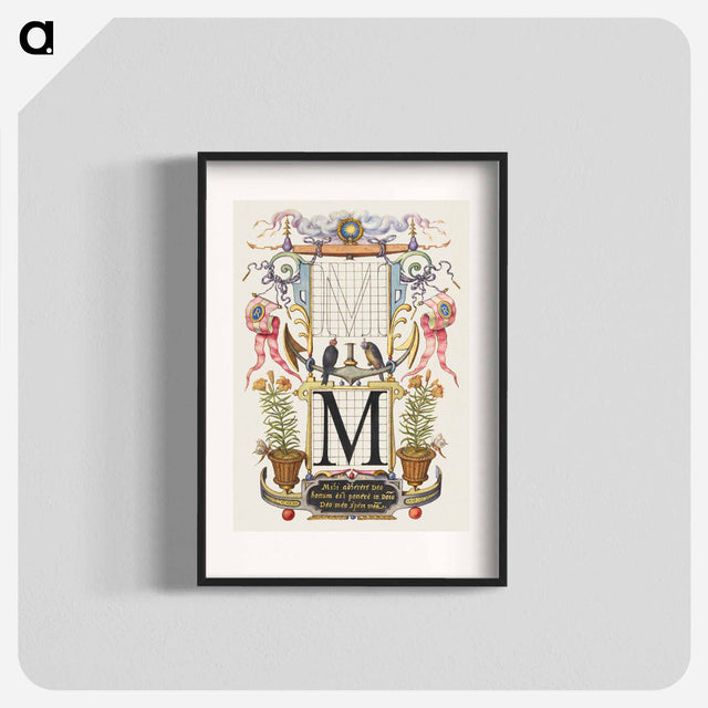 アートポスター-Guide for Constructing the Letter M from Mira Calligraphiae Monumenta or The Model Book of Calligraphy
 - 書道のお手本 Poster.