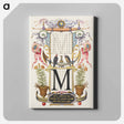 アートパネル-Guide for Constructing the Letter M from Mira Calligraphiae Monumenta or The Model Book of Calligraphy
 - 書道のお手本 Canvas.
