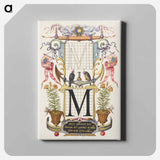 アートパネル-Guide for Constructing the Letter M from Mira Calligraphiae Monumenta or The Model Book of Calligraphy
 - 書道のお手本 Canvas.