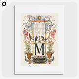 アートポスター-Guide for Constructing the Letter M from Mira Calligraphiae Monumenta or The Model Book of Calligraphy
 - 書道のお手本 Poster.