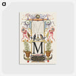 アートポストカード-Guide for Constructing the Letter M from Mira Calligraphiae Monumenta or The Model Book of Calligraphy
 - 書道のお手本 Postcard.