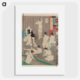 Hada kurabe hana no shōbuyu kurabe, koshi yuki no ya - 豊原 国周 Poster.