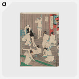 アートポストカード-Hada kurabe hana no shōbuyu kurabe, koshi yuki no ya - 豊原 国周 Postcard.