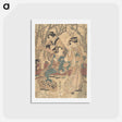アートポストカード-Three Women Dining Before a Group of Trees
 - 歌川 豊国 Postcard.