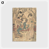 アートポストカード-Three Women Dining Before a Group of Trees
 - 歌川 豊国 Postcard.