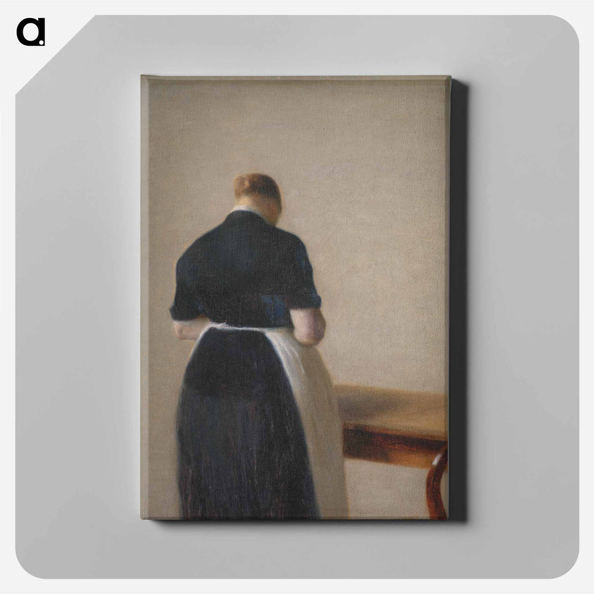 Woman seen from the Back - Vilhelm Hammershøi Canvas.