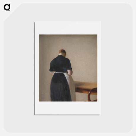 アートポストカード-Woman seen from the Back - ヴィルヘルム ハンマースホイ Postcard.