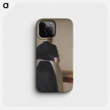 Woman seen from the Back - ヴィルヘルム ハンマースホイ Phone Case.