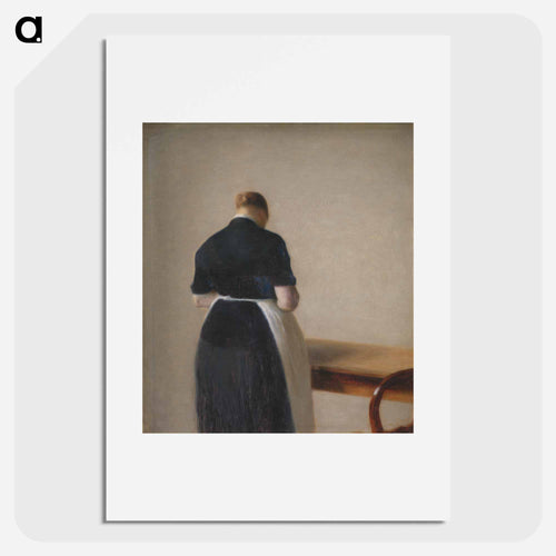 Woman seen from the Back - Vilhelm Hammershøi Poster.