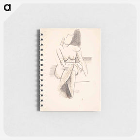 アートメモ帳-Seated female model, front view - ヴィルヘルム ルンドストローム Memo.