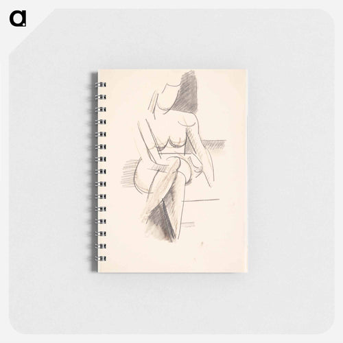 Seated female model, front view - Wilhelm Lundström Memo.