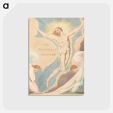 アートポストカード-Young's Night Thoughts, Page 65, Night the Fourth, "The Christian Triumph" - ウィリアム ブレイク Postcard.