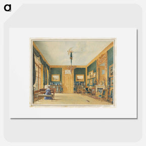 アートポスター-The Green Drawing Room of the Earl of Essex at Cassiobury, William Henry Hunt - ウィリアム ヘンリー ハント Poster.