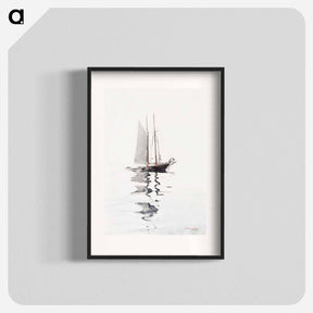 アートポスター-Two–masted Schooner with Dory - ウィンスロー ホーマー Poster.