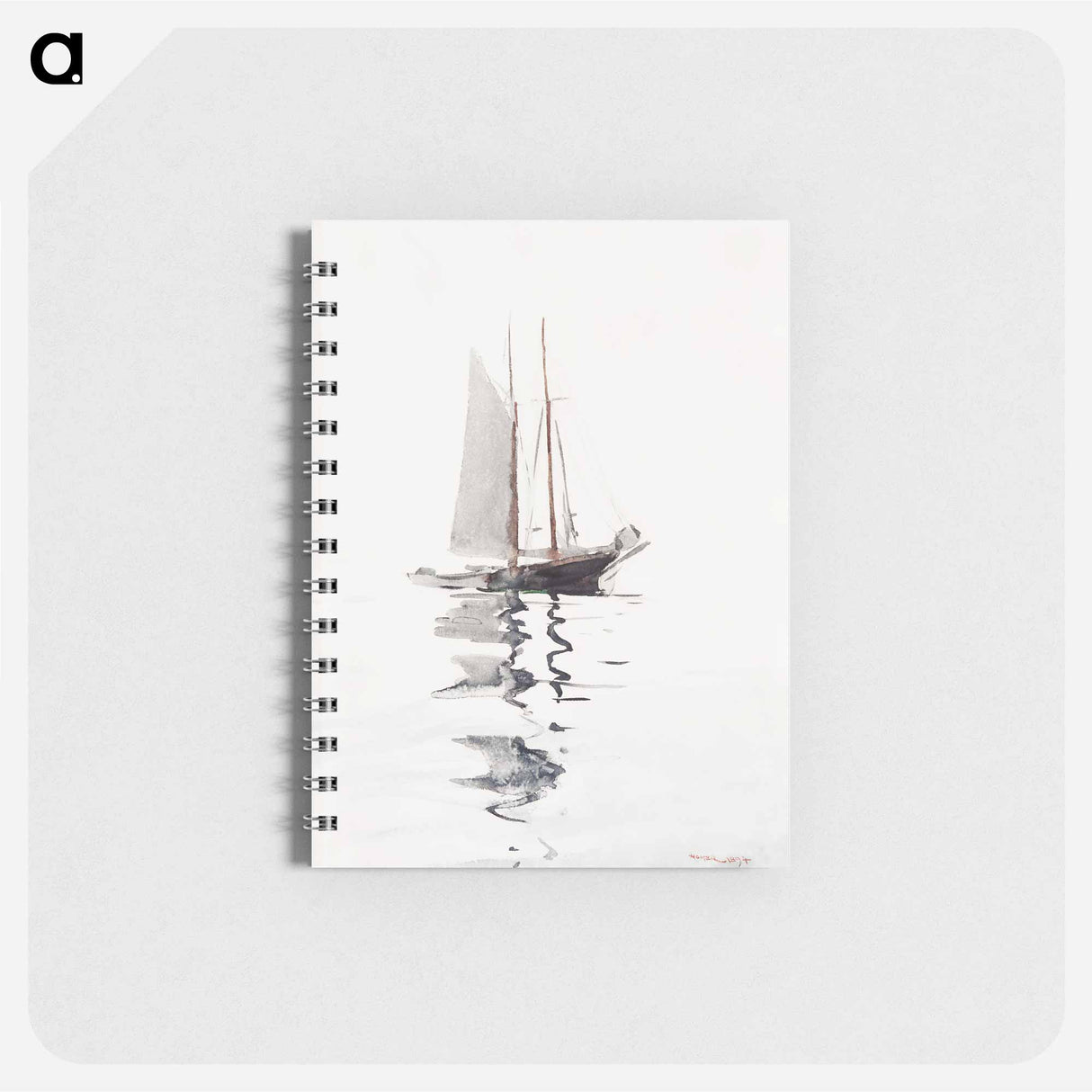 Two–masted Schooner with Dory - ウィンスロー ホーマー Memo.