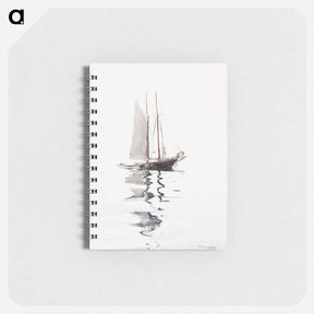 アートメモ帳-Two–masted Schooner with Dory - ウィンスロー ホーマー Memo.