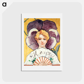 アートポストカード-À la Pensée - アドルフ レオン ウィレット Postcard.