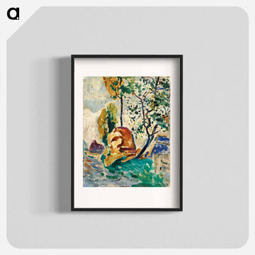 Tree and Rock - アルフレッド ヘンリー マウラー Poster.