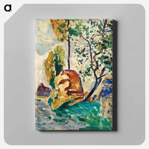 Tree and Rock - アルフレッド ヘンリー マウラー Canvas.