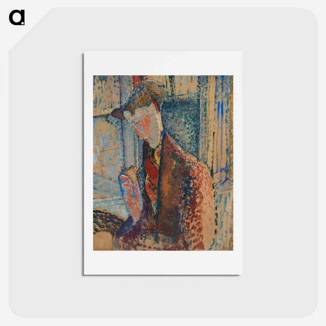 アートポストカード-Reverie (Study for the Portrait of Frank Burty Haviland) - アメデオ モディリアーニ Postcard.