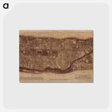 アートポストカード-New York City - アンティーク地図 Postcard.