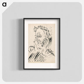 アートポスター-Head of an old man with a beard - アーノルド ピーター ワイズ クビンチャン Poster.