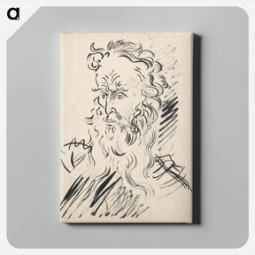 アートパネル-Head of an old man with a beard - アーノルド ピーター ワイズ クビンチャン Canvas.