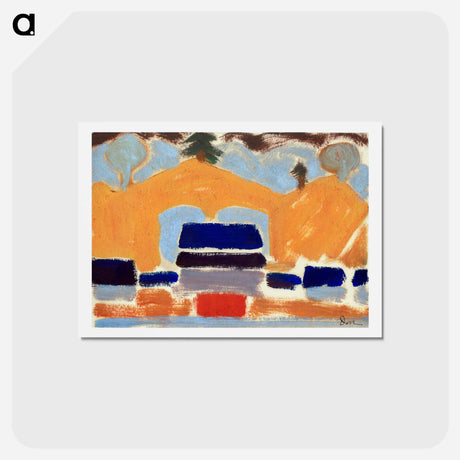 アートポストカード-Landscape with Houses - アーサー ダヴ Postcard.