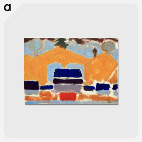 アートポストカード-Landscape with Houses - アーサー ダヴ Postcard.