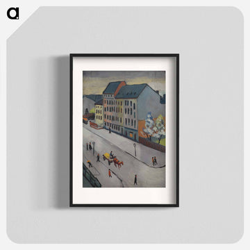 Our street in grey - オーガスト マッケ Poster.
