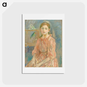 アートポストカード-The Artist's Daughter with a Parakeet
 - ベルト モリゾ Postcard.