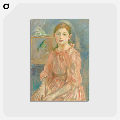 アートポストカード-The Artist's Daughter with a Parakeet
 - ベルト モリゾ Postcard.