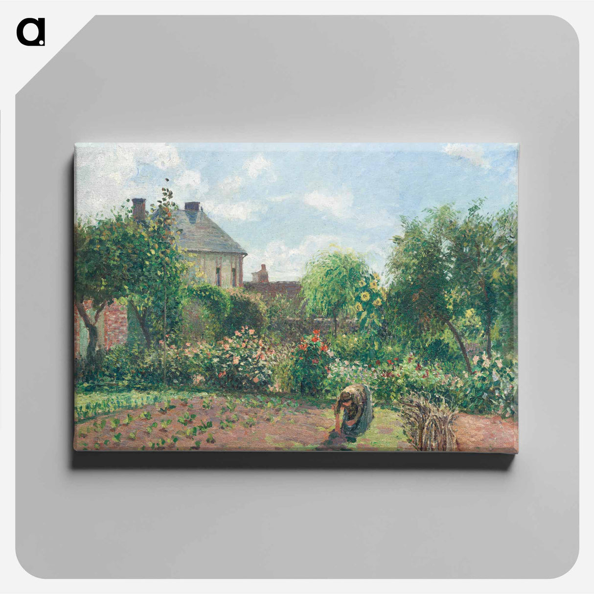 The Artist's Garden at Eragny - カミーユ ピサロ Canvas.