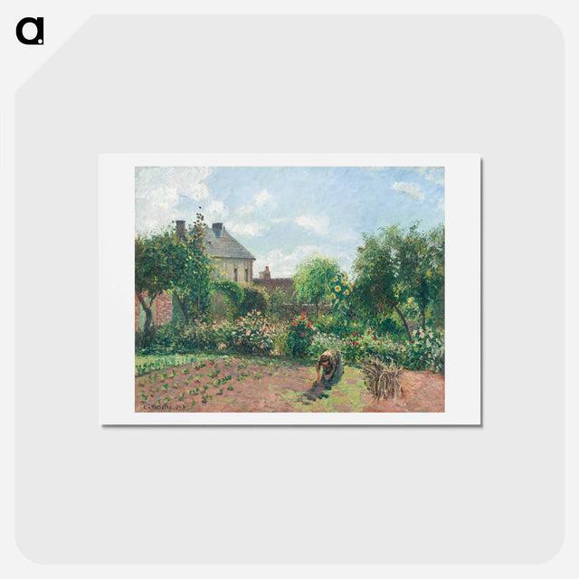 アートポストカード-The Artist's Garden at Eragny - カミーユ ピサロ Postcard.