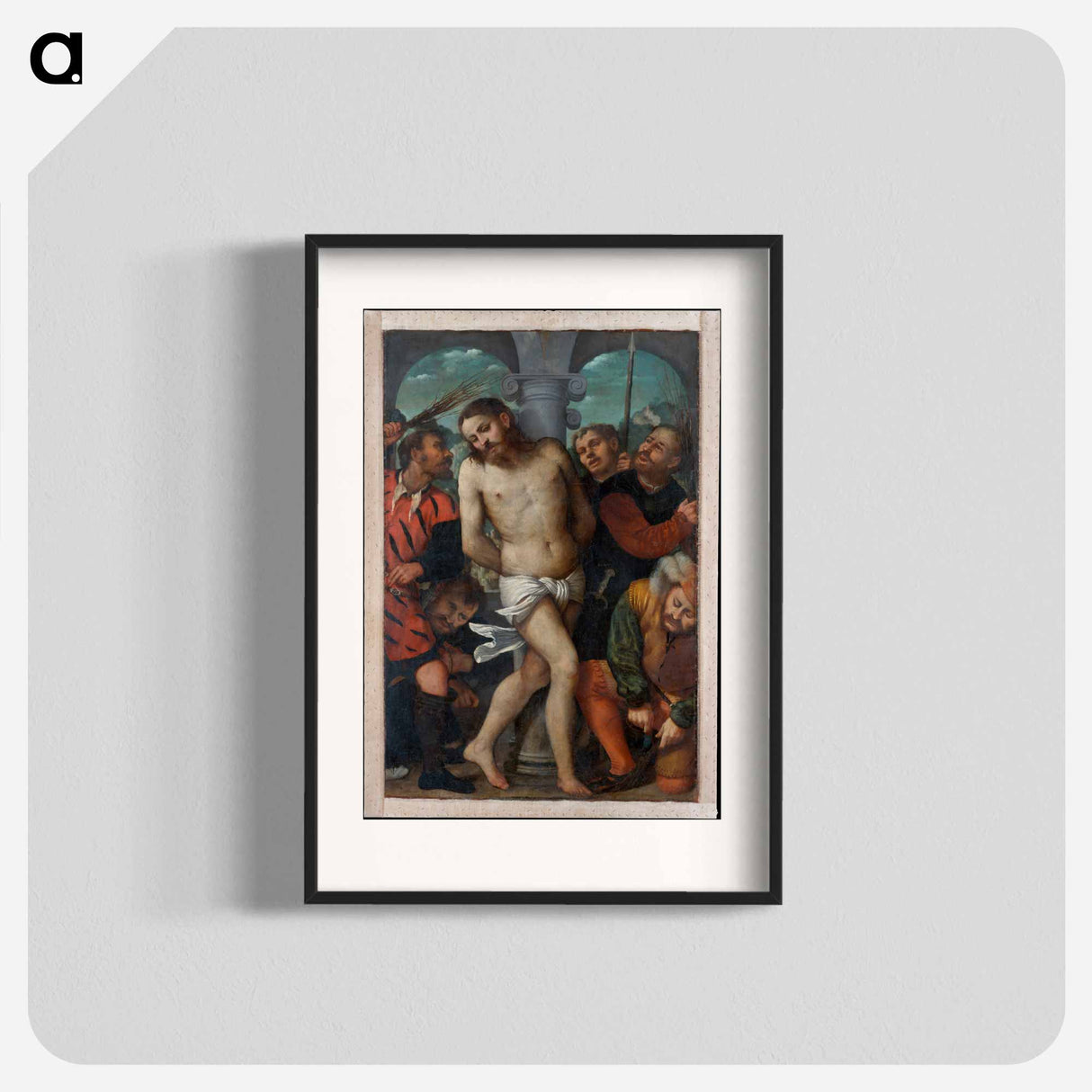 The Flagellation; (reverse) The Madonna of Mercy - Caravaggio Poster.