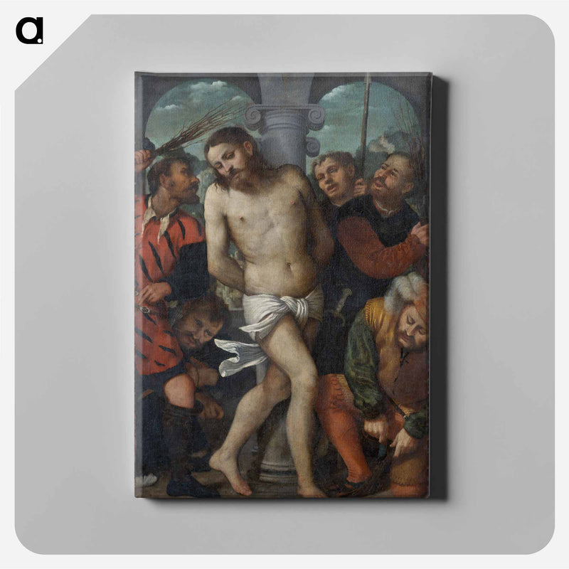 The Flagellation; (reverse) The Madonna of Mercy - カラヴァッジョ Canvas.