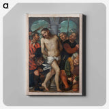 The Flagellation; (reverse) The Madonna of Mercy - カラヴァッジョ Canvas.