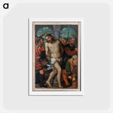 The Flagellation; (reverse) The Madonna of Mercy - カラヴァッジョ Postcard.