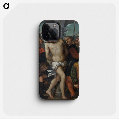 The Flagellation; (reverse) The Madonna of Mercy - カラヴァッジョ Phone Case.