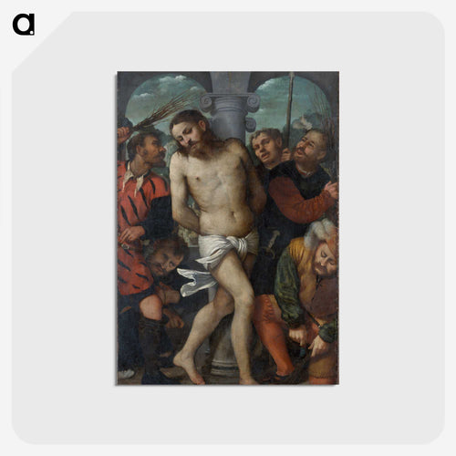 The Flagellation; (reverse) The Madonna of Mercy - カラヴァッジョ Postcard.