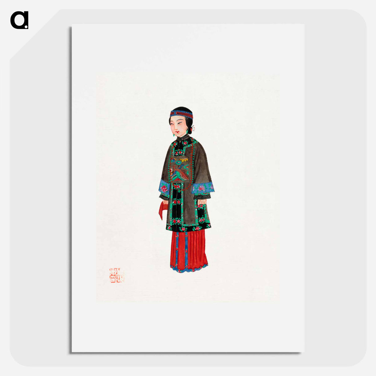アートポスター-Chinese Lady in Official Robe
 - 中国の衣装 Poster.